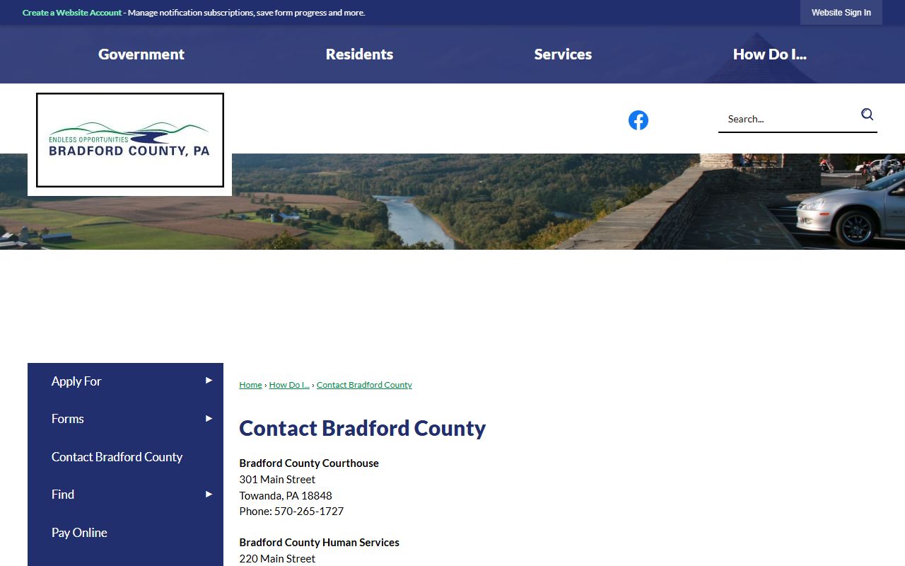 Bradford County court records courthouse contact information