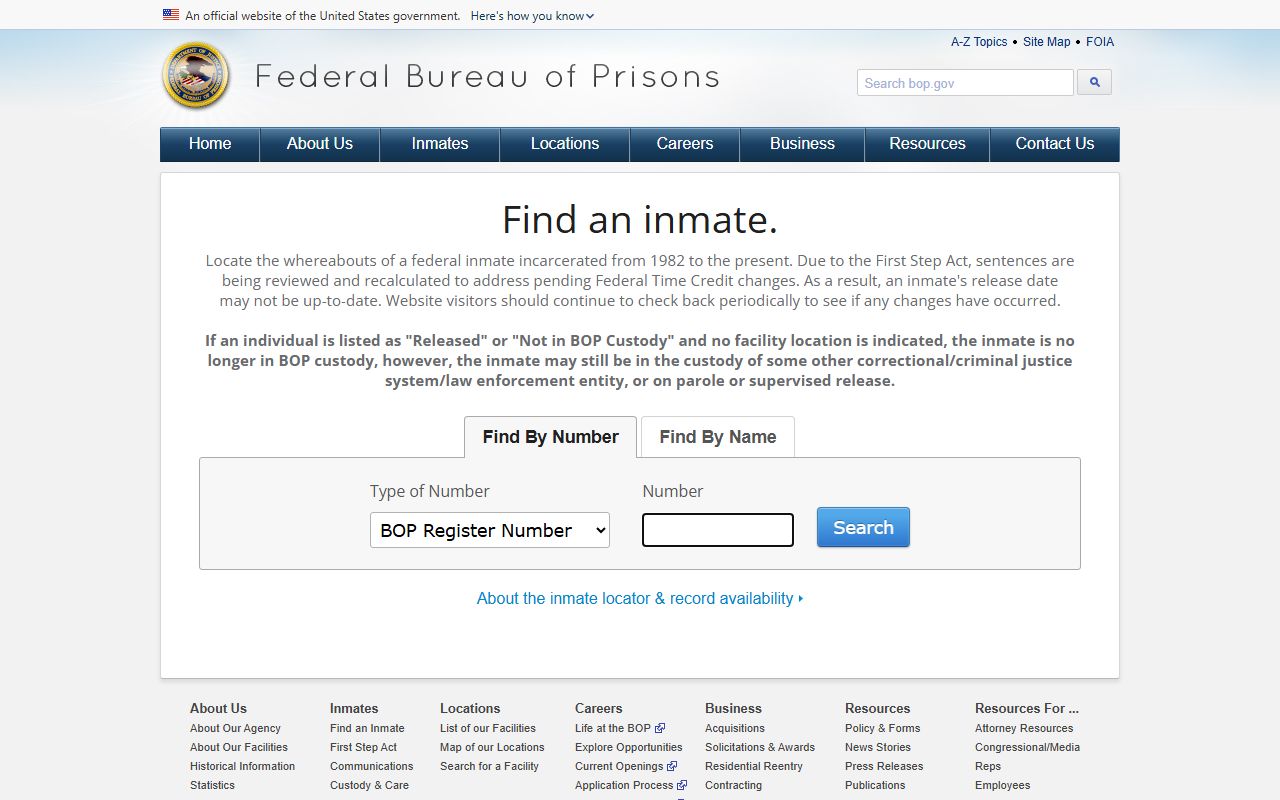 Bradford County inmate records federal inmate locator